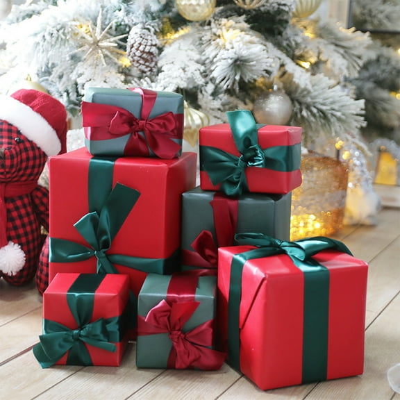 Vikakiooze Christmas Gifts Christmas Decorations Gift Boxes Gift Boxes Under The Christmas Tree Scene Decoration Props New Year Window Decorations Dtacked Head