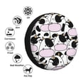 thumbnail image 4 of Fotbe Cute Animal with Cow Funda de Llanta de Repuesto con Estampado, Engrosada, Ajuste Universal para Jeep, Remolque, RV, SUV, Camión-15 inch, 4 of 6