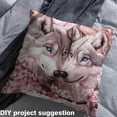 thumbnail image 2 of Castle Fairy Wild Wolf Fabric by the Yard 3 Yards, Jungle Animal Wildlife Home Decor Fabric by the Yard, Pink Flower Sewing Fabric, Breathable Home Decor, 2 of 6