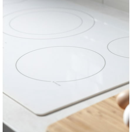 GE - 36" Built-In Electric Cooktop - White