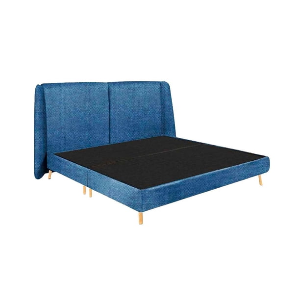 Base y cabecera Alterego Brent King Size Azul
