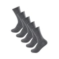 thumbnail image 1 of Calcetines Deportivos Informales De Trabajo Elásticos De Algodón Alto Para Hombre, 5 Pares Gris oscuro M, 1 of 6