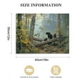 thumbnail image 2 of Nawypu The Morning in A Pine Forest Bears Canvas Art Poster and Wall Art Picture Print Modern Family Bedroom Decor Posters, 2 of 5