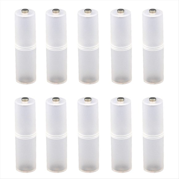 10 Adaptadores de Pilas Secas AAA A AA, Convertidor de Iones de Litio, Portapilas Portátil, Caja de Almacenamiento.