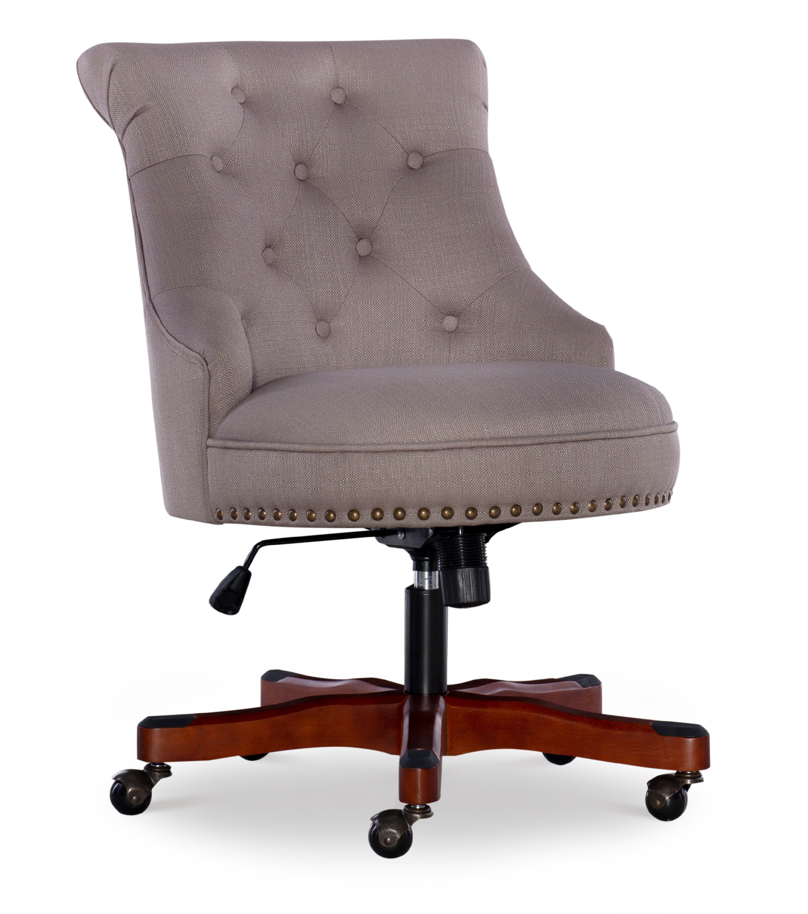 Linon Ragan Task Chairs with Adjustable Height and Swivel, 275 lb. Capacity, Dolphin Gray