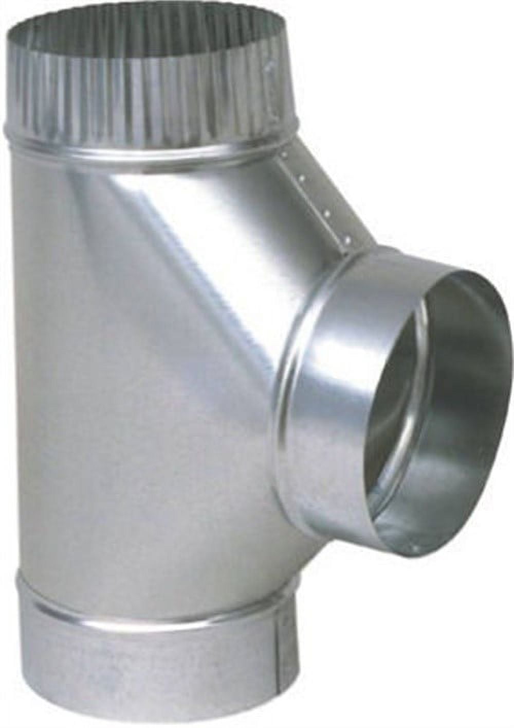 Imperial GV0883-A HVAC Duct Pipe Galvanized Tee, Full Flow, 26 Gauge, 4 x 4 x 4 In. - Quantity 1