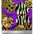 thumbnail image 1 of Soimoi Purple polyester Crepe Fabric Leopard & Wild Animal Skin Print Fabric by Yard 52 Inch Wide, 1 of 3
