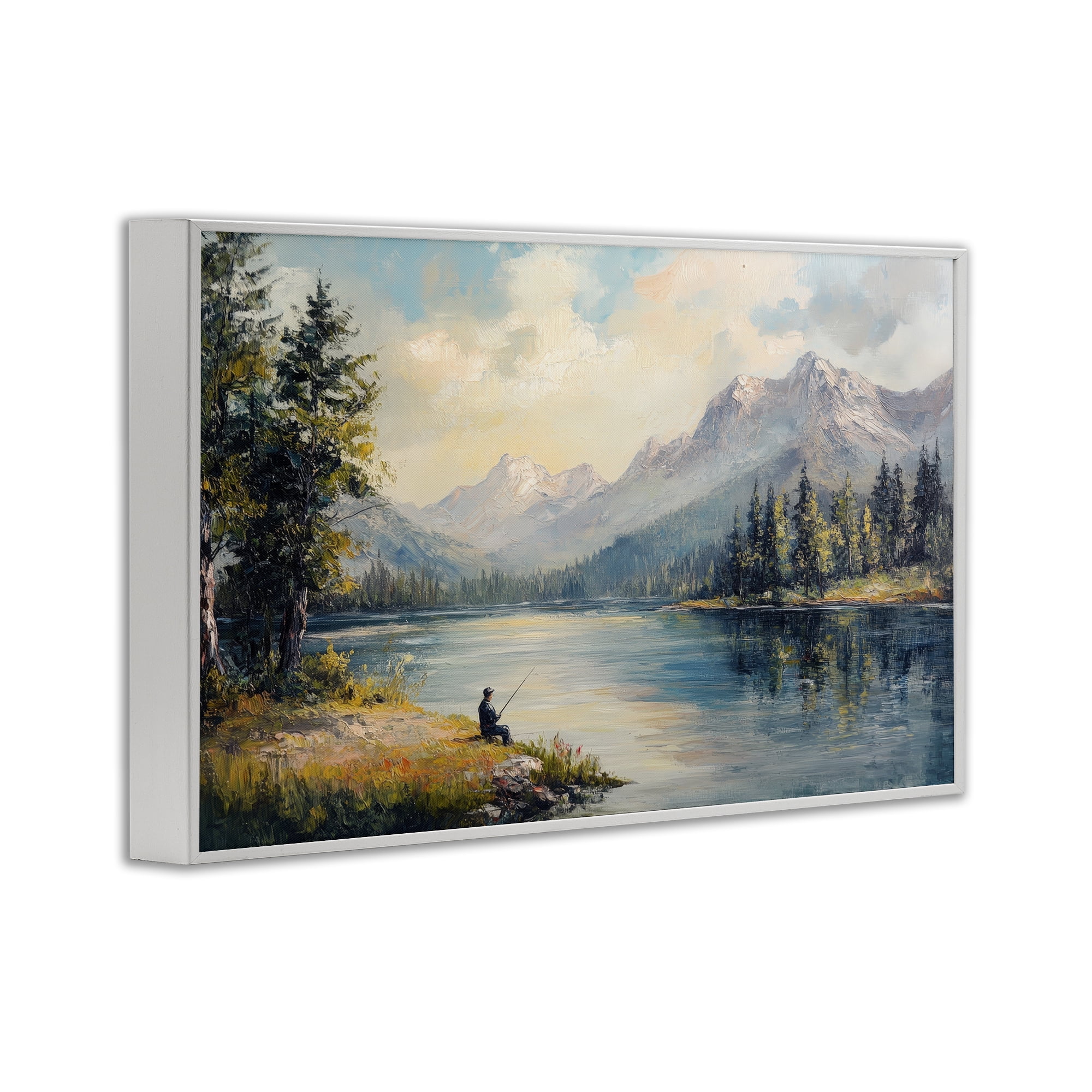 Stupell Industries Secret Fishing Spot White Framed Giclee Art, design by Petal Prints Design