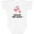 thumbnail image 3 of Inktastic My Aunt Loves Me Flamingo Niece Girls Baby Bodysuit, 3 of 5