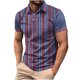 thumbnail image 1 of Blusa y camisa de manga corta con cuello vuelto para hombre, informal, de color liso, a rayas, con botones y estampado, blusa para hombre, 1 of 4