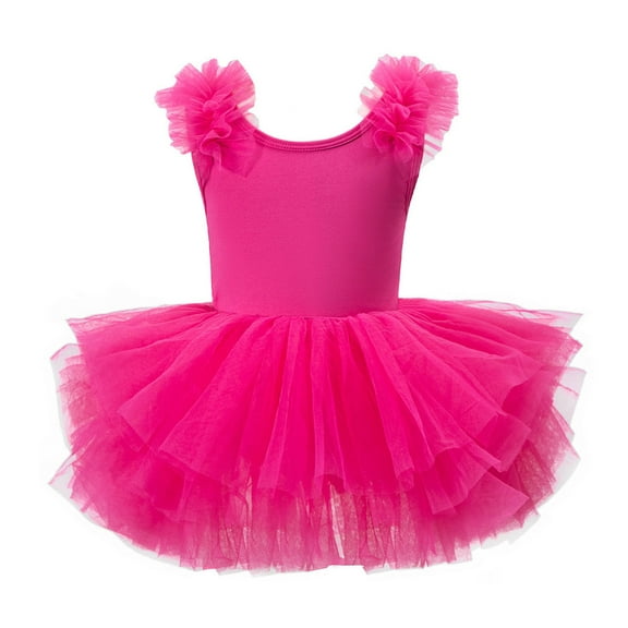 GBSYEWXS Dress For Girls 2025 Off Shoulder Sleeveless Solid Color Loose Mesh Pink Size 5-6 Years