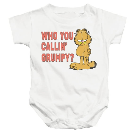 Garfield Who You Callin Grumpy Unisex Infant Snap Suit for Baby (18 Months) White