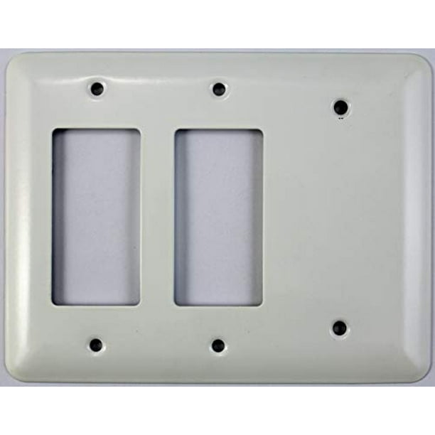 Mulberry Princess Style 3 Gang Combo Wall Plate 2 GFCI/Rocker