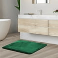 thumbnail image 4 of Nestl Absorbent Memory Foam Bath Mat Set Bathroom Rug, Hunter Green, 17"x24", 4 of 7