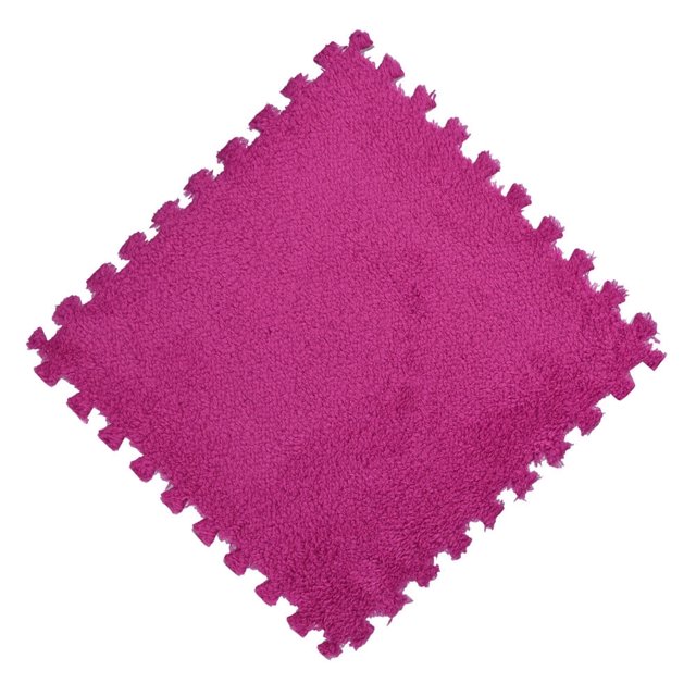 Alfombra yubnlvae de 25 x 25 cm para niños, alfombra de espuma EVA, alfombra de terciopelo peludo, alfombra ecológica para bebés, 7 colores