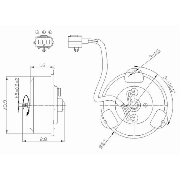 TYC 630510 Engine Cooling Fan Motor Fits select: 2003-2007 HONDA ACCORD