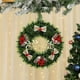 thumbnail image 4 of Ireezec Christmas Wreath with Bow Golden Balls Pinecones, Holiday Floral Door Hanging Decor for Indoor Outdoor Wall Window Decoration, Festive Seasonal Home Accent, 4 of 6