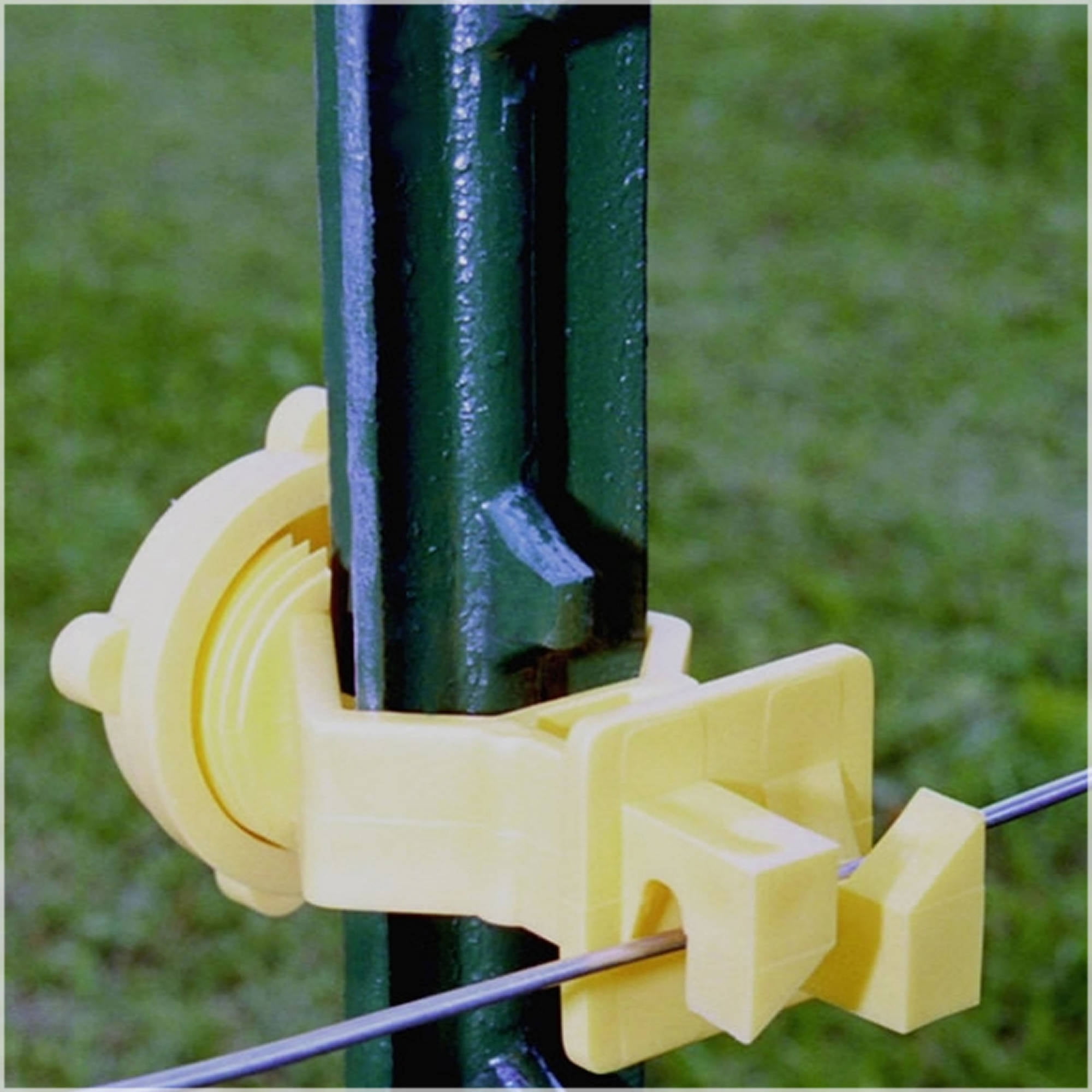 Yellow Zareba ITPLY-Z Pin-lock T-Post Insulator 25 Per Bag