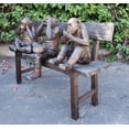 thumbnail image 3 of Nifao Three wise monkeys on a bench two tones bronze – Home Decor Sculpture, 45"L x 19"W x 30"H, 3 of 7