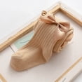 thumbnail image 4 of Zanarzt Girls and Toddlers' Cotton Stretch Leggings Baby Girls Cotton Tights Thin Hollowed Summer with Bowknot Mesh Lace Fashion Toddler Footed Legging Pantyhose Beige,8-12 Years, 4 of 7