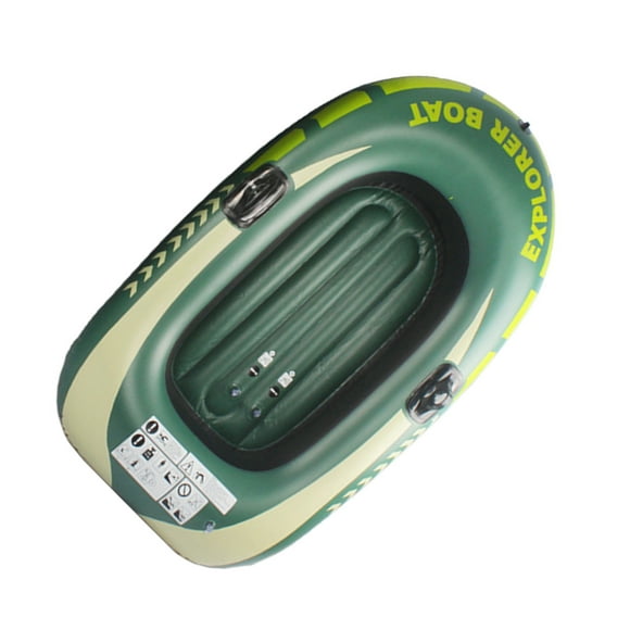 PVC Summer Fun Boat, Inflatable PVC Canoe with 3 Chambers and Double Valves Great Addition for Lakes Beaches or Rivers
