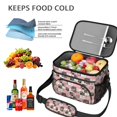 thumbnail image 5 of Lunch Box Pioneer Flower Floral Print Pattern Insulated Lunch Bag for Women Men,Medium Leakproof Lunchbox Cooler Bag Adjustable Strap,10 X 6.7 X 8 Inches, 5 of 6