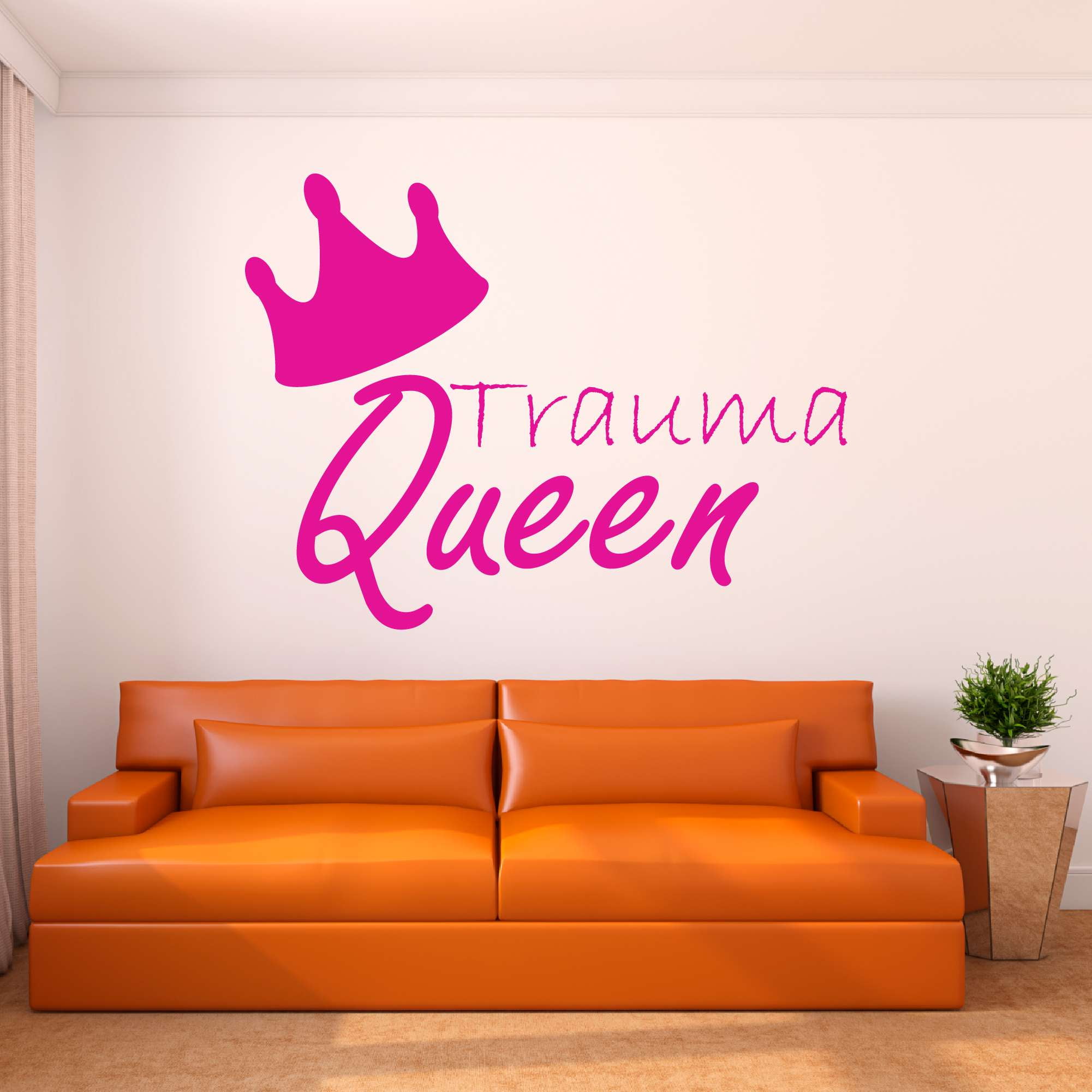 Girls Trauma Queen Cute Girly Wall Decal Decoration Girly Nursing Wall