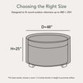 thumbnail image 2 of Covermates Outdoor Ottoman Cover - 48"DIA x 25"H, Durable Vinyl, Water-Resistant, 2 of 8