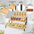 thumbnail image 6 of 3 Tier Serving Tray Set,17" Serving Tray Stand & Platter Tower Plate for Party Supplies,Reusable Trays for Food Fruit Cookie Afternoon Tea Hosting, Appetizer,Dessert Table Display Set, 6 of 8