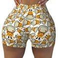 thumbnail image 2 of Balery Giraffes Head Pantalones cortos de entrenamiento estampados para mujer, sin costuras, ajustados, para gimnasio, yoga, correr, deportes, ejercicio activo, fitness.-X-Large, 2 of 8