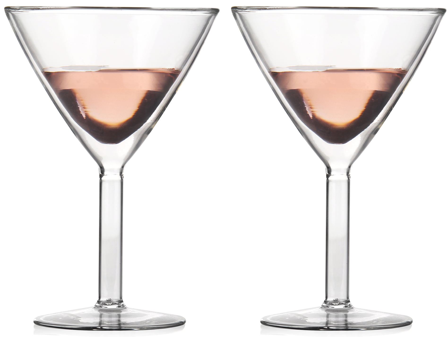 Amlong Crystal Lead Free Double Wall Cocktail Glasses, Set of 2