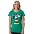 thumbnail image 3 of Disney Womens' Classic Comfy Mickey Mouse Character Crewneck Shirt Top, 3 of 5