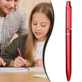thumbnail image 2 of Retractable Ballpoint Pens,0.5mm Fine Point,Black Ball Point Pen With Comfort Grip,Aesthetic and Smooth Writing Pen for Journaling,Note Taking and Handwriting,Business & Work Use(5.9")(Red), 2 of 6