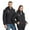 #102-Black, variant on Heisall Womens Winter Thermal Coat 8-Zone USB Smart Thermostat Electric Heating Jacket Detachable Hood Long Sleeve Outdoor Warmth