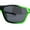 Black Green Black, variant on Xloop Mens Sport Wrap Around Rectangular Plastic Sunglasses All Black