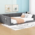 thumbnail image 2 of Full Xl Upholstery Daybed In Gray With Side Pocket - Suits Various Decor Styles No Box Spring Needed Easy To Install Modern Storage Offers A Cozy Place Assemble, 2 of 2