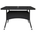 thumbnail image 2 of vidaXL 9 Piece Garden Dining Set Poly Rattan and Glass Black, 2 of 5