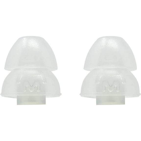 Etymotic Research Etymotic Dual Flange Eartips for use with Etymotic Earphones - 3 Pairs Medium (10mm Outer Width), Clear