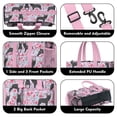thumbnail image 3 of Teacher Tote Bag,French Bulldog and Flower Teacher Utility Tote Bag,Large Work Tote Bags for Women with Multiple Pockets,Top Zipper Closure,13.8x10.6x6.7 Inch, 3 of 5