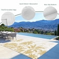 thumbnail image 3 of Outdoor Rug 3x5 ft Yellow Tortoise Palm Tree Outdoor Large Area Rug Non Slip Rubber Tropical Plants Front Door Mat RV Rug Camping Carpet Patio Outdoor Rugs for Backyard Balcony Deck Porch Indoor, 3 of 9