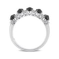 thumbnail image 6 of Everly Women's Created Moissanite and Black Diamond 10k White Gold Ring, 6 of 7