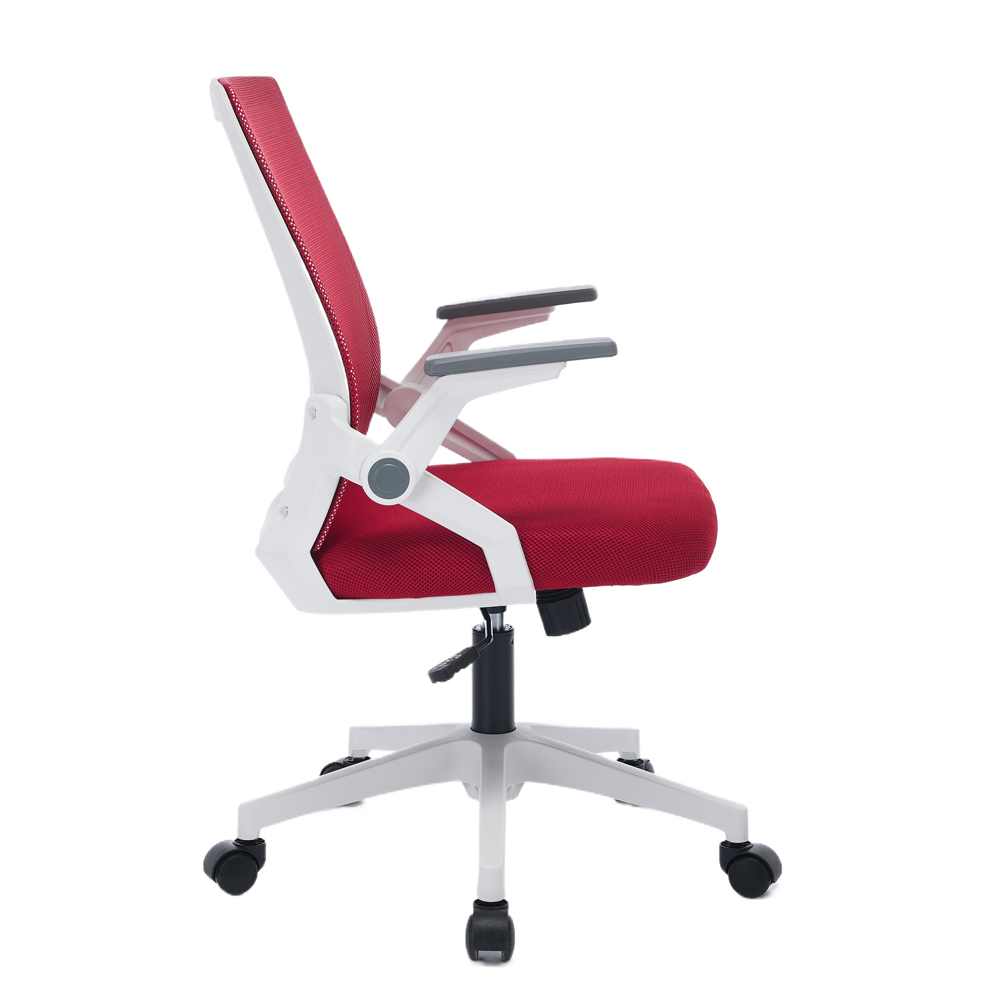 Office Chair with Flip-up Armrests Ergonomic Computer Desk Chair Foldable Mesh Task Chair with Wheels Adaptive Lumbar Support Swivel Tilt Comfortable Study Chair for Student