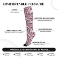 thumbnail image 3 of Lsque Rose Flowers Pattern Sport Compression Socks for Men & Women 15-20 mmHg Knee High Nurse Pregnant Running Medical and Travel Athletic, 3 of 6