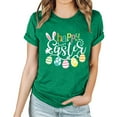 thumbnail image 2 of HOMBOM Crew Neck Easter Shirts for Women Short Sleeve Green T-shirt Easter Letter Print Y2k Tops Summer L, 2 of 7