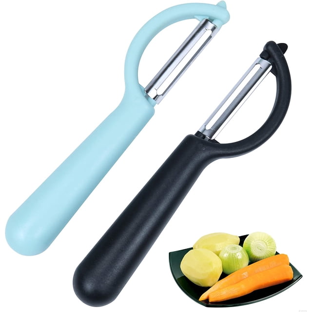 Juego de 2 peladores de verduras para cocina, pelador giratorio de acero inoxidable Fason WRMH-71