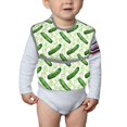 thumbnail image 6 of Susaid Green Cucumber1 Print Bibs for Babies Toddlers Adjustable Waterproof Free Soft Durable Bibs for eating with Large Pocket Food Catcher, 6 of 8