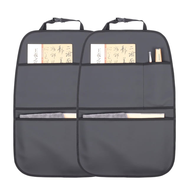 Organizador de piel impermeable Car Kick Mat Pefirst, paquete de 2
