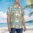 thumbnail image 2 of Lsque Cute Farm Birds pattern Hawaiian Shirt for Men, Unisex Summer Beach Casual Short Sleeve Button Down Shirts-X-Large, 2 of 9