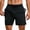 Black, variant on Men's Swim Trunks with Compression Liner, Summer Quick Dry Beach Drawstring Board Shorts，5" Inseam Swimwear Swimsuit Swimming Shorts for Men(L, Black)