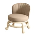thumbnail image 3 of Taburete con ruedas bajo con cojín de asiento Respaldo Taburete con ruedas de baja altura Taburete con ruedas giratorio de 360 degree Taburete con rueda de Sunnimix Asiento rodante bajo, 3 of 8